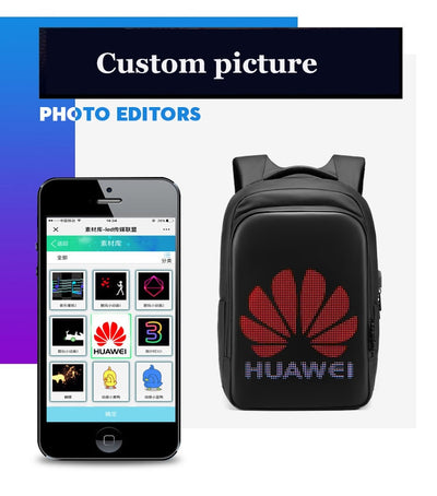 Mochila Ejecutiva Multimedia con LED - Tela Oxford Resistente - Image 9