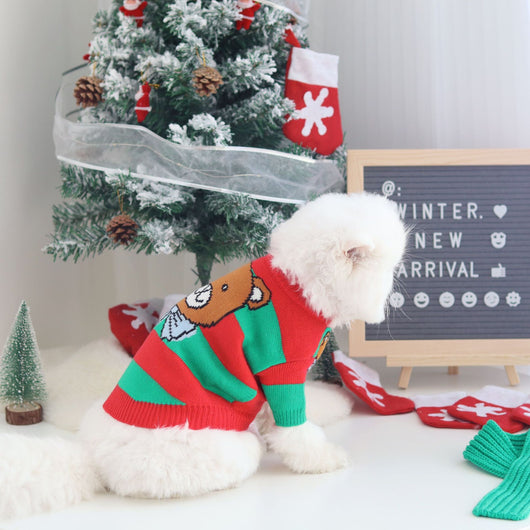 Suéter Navideño Tejido de Algodón para Perros - Image 15