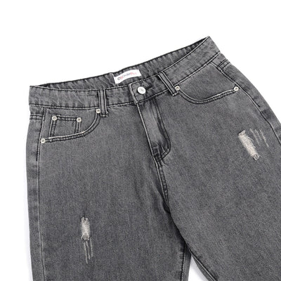 Jeans Rectos Talle Medio Azul Claro Lavado - Image 10