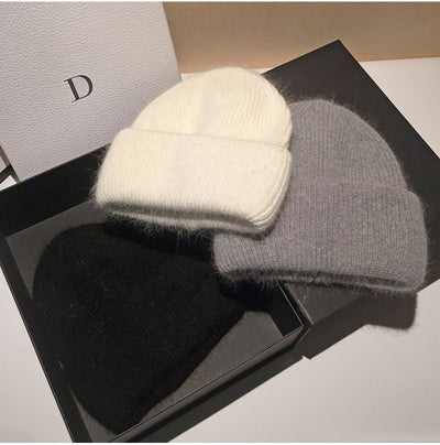 Gorro Tejido de Conejo y Lana para Mujer - Calidez y Estilo - Image 12