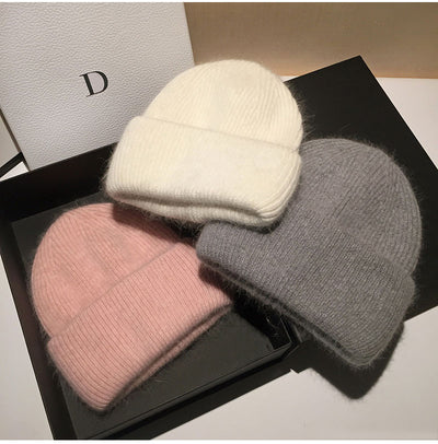 Gorro Tejido de Conejo y Lana para Mujer - Calidez y Estilo - Image 13