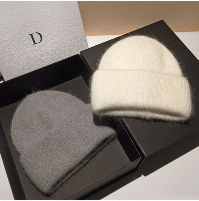 Gorro Tejido de Conejo y Lana para Mujer - Calidez y Estilo - Image 16