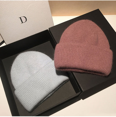 Gorro Tejido de Conejo y Lana para Mujer - Calidez y Estilo - Image 18