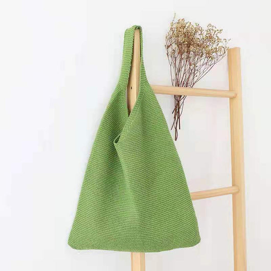 Bolso Tejido Retro de Lana - Portátil y Elegante - Image 14