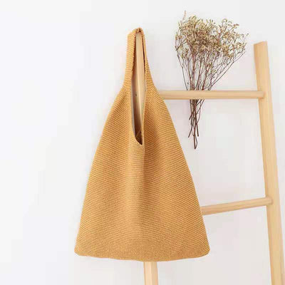 Bolso Tejido Retro de Lana - Portátil y Elegante - Image 18