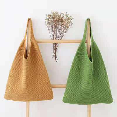 Bolso Tejido Retro de Lana - Portátil y Elegante - Image 21
