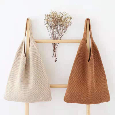 Bolso Tejido Retro de Lana - Portátil y Elegante - Image 23