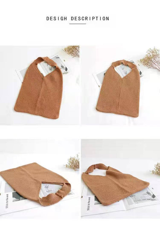 Bolso Tejido Retro de Lana - Portátil y Elegante - Image 28