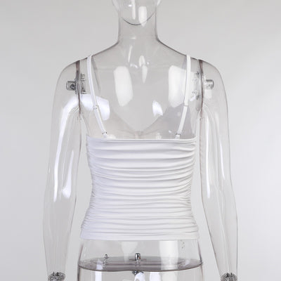 Chaleco Slim Ajustado de Escote U con Pliegues y Cierre - Image 14