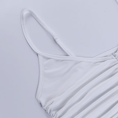 Chaleco Slim Ajustado de Escote U con Pliegues y Cierre - Image 15