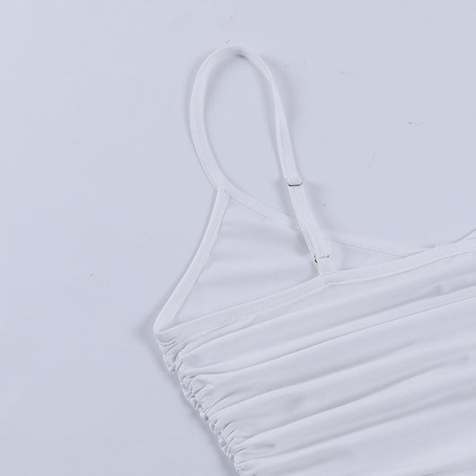Chaleco Slim Ajustado de Escote U con Pliegues y Cierre - Image 19