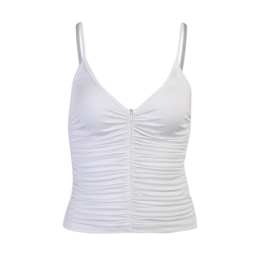 Chaleco Slim Ajustado de Escote U con Pliegues y Cierre - Image 21