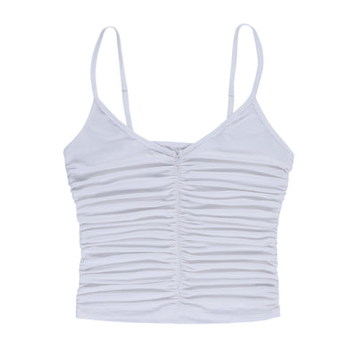 Chaleco Slim Ajustado de Escote U con Pliegues y Cierre - Image 22