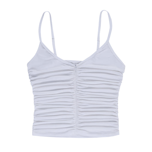 Chaleco Slim Ajustado de Escote U con Pliegues y Cierre - Image 22