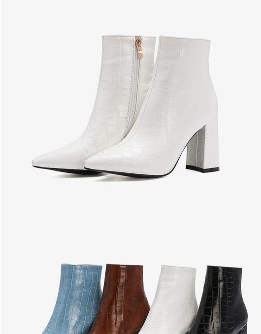 Botas Martin Gruesas de Tacón Alto Talla Grande para Mujer - Image 17