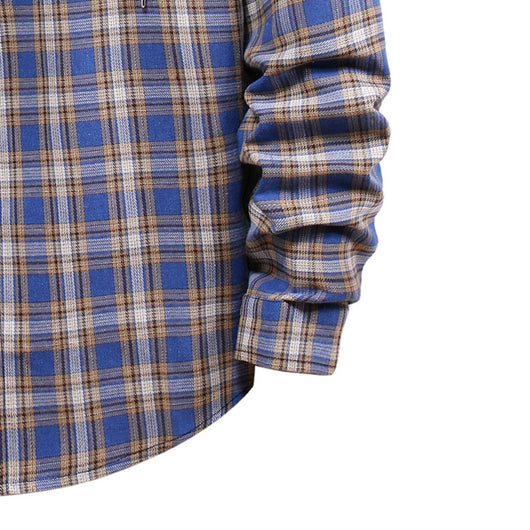 Camisa a Cuadros con Capucha para Parejas - Manga Larga Hombre - Image 18