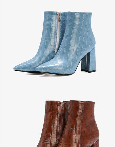 Botas Martin Gruesas de Tacón Alto Talla Grande para Mujer - Image 19