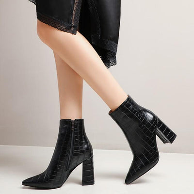 Botas Martin Gruesas de Tacón Alto Talla Grande para Mujer - Image 23