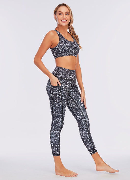 Leggins Yoga Cintura Alta Estampado Leopardo Multicolor - Image 26