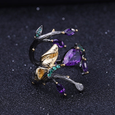 Anillo de Plata 925 con Amatista - Diseño Artesanal Italiano - Image 7