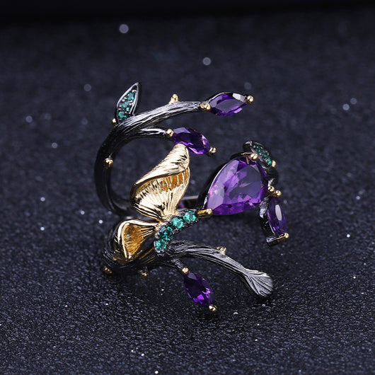 Anillo de Plata 925 con Amatista - Diseño Artesanal Italiano - Image 7