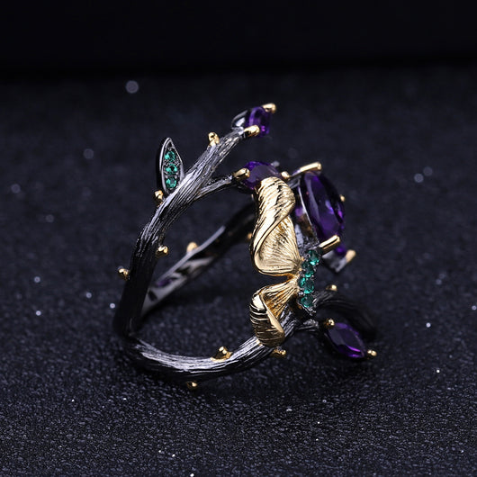 Anillo de Plata 925 con Amatista - Diseño Artesanal Italiano - Image 8