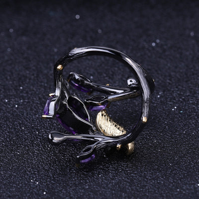 Anillo de Plata 925 con Amatista - Diseño Artesanal Italiano - Image 9