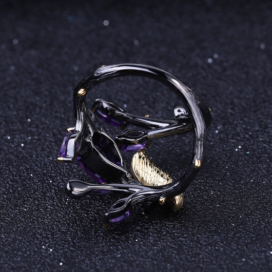 Anillo de Plata 925 con Amatista - Diseño Artesanal Italiano - Image 9