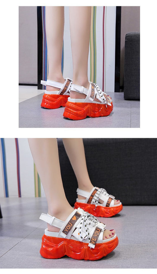 Sandalias Deportivas de Suela Gruesa con Estampado Margarita - Comodidad Viral del Verano - Image 9