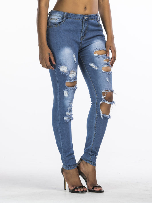 Pantalones Vaqueros Rotos con Diseño Moderno - Image 12