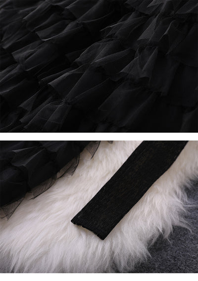Vestido Largo Ajustado de Malla Elástica con Cintura Alta y Manga Larga - Image 10