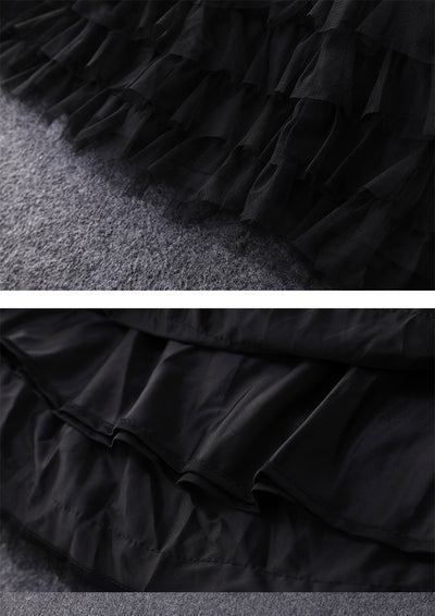 Vestido Largo Ajustado de Malla Elástica con Cintura Alta y Manga Larga - Image 11