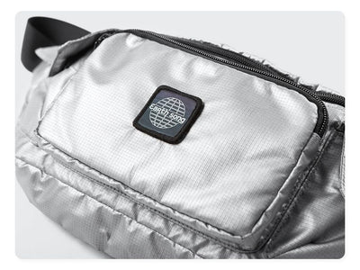 Bolsa de Pecho Harajuku Cuadros Plateados para Hombre - Image 9