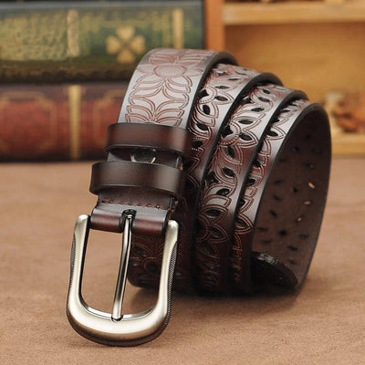 Cinturón para Mujer Vintage con Patrón Calado y Hebilla Pin - Tendencia Actual - Image 17