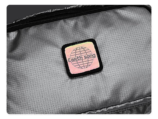 Bolsa de Pecho Harajuku Cuadros Plateados para Hombre - Image 11