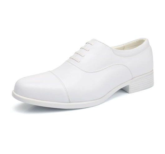 Zapato Formal Hombre Cuero Blanco con Cordones - Punta Afilada Elegancia Clásica - Image 7