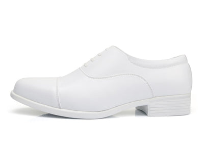 Zapato Formal Hombre Cuero Blanco con Cordones - Punta Afilada Elegancia Clásica - Image 8