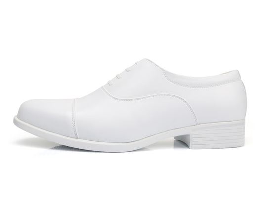 Zapato Formal Hombre Cuero Blanco con Cordones - Punta Afilada Elegancia Clásica - Image 8