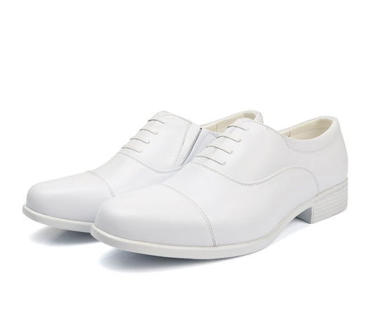 Zapato Formal Hombre Cuero Blanco con Cordones - Punta Afilada Elegancia Clásica - Image 9