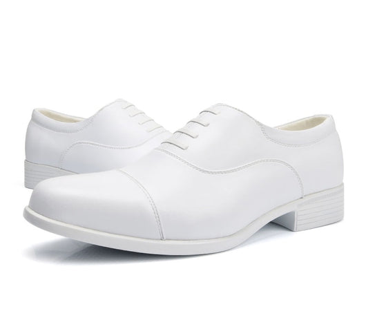 Zapato Formal Hombre Cuero Blanco con Cordones - Punta Afilada Elegancia Clásica - Image 10