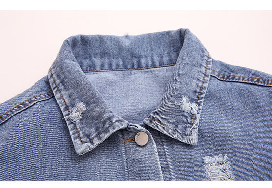 Chaqueta Denim Rotos con Bordados para Mujer - Image 12