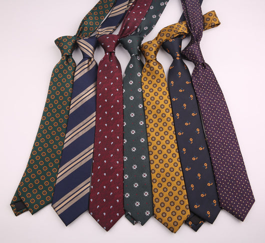 Corbata Formal de Poliéster con Diseño Floral y Rayas para Hombre - Image 13