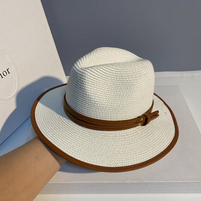 Sombrero de Paja para Playa - Gorro Protector Solar Versátil Unisex - Image 19