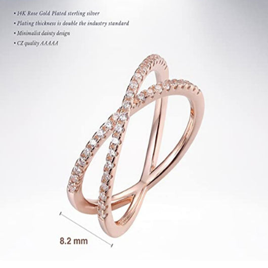 Anillo Vintage Francés Entrecruzado para Mujer - Image 8