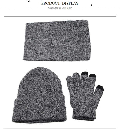 Conjunto Invernal Completo para Hombre: Gorro, Bufanda y Guantes en Punto y Terciopelo - Image 15