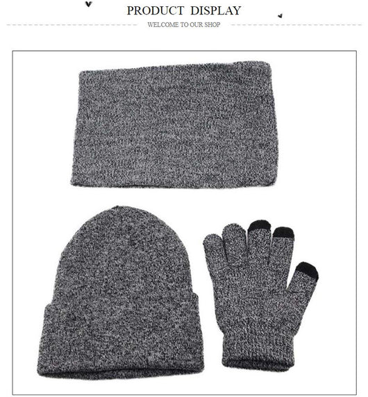 Conjunto Invernal Completo para Hombre: Gorro, Bufanda y Guantes en Punto y Terciopelo - Image 15