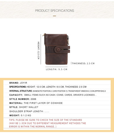 Billetera Retro Chocolate Doble Cierre Antimagnética - Image 9