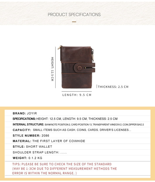Billetera Retro Chocolate Doble Cierre Antimagnética - Image 9