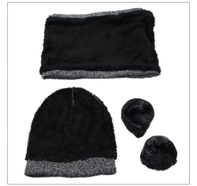 Conjunto Invernal Completo para Hombre: Gorro, Bufanda y Guantes en Punto y Terciopelo - Image 16