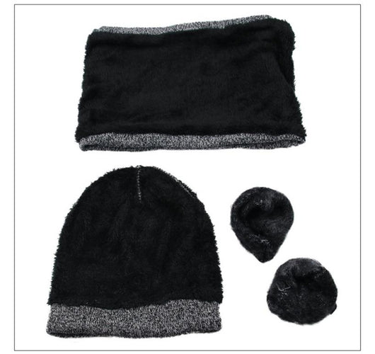 Conjunto Invernal Completo para Hombre: Gorro, Bufanda y Guantes en Punto y Terciopelo - Image 16